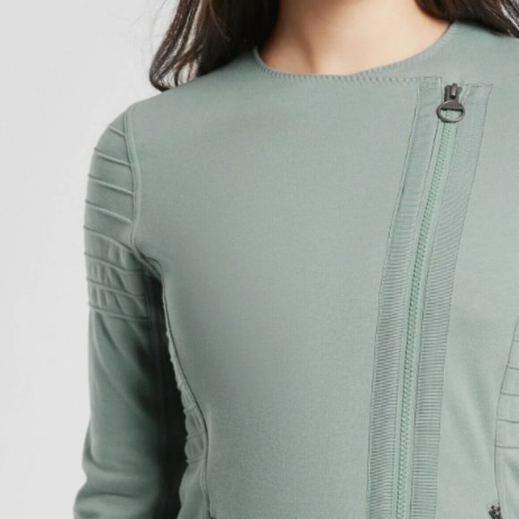 Athleta Women’s Moto Asymmetric Full Zip Jacket Size M - Picture 2 of 9